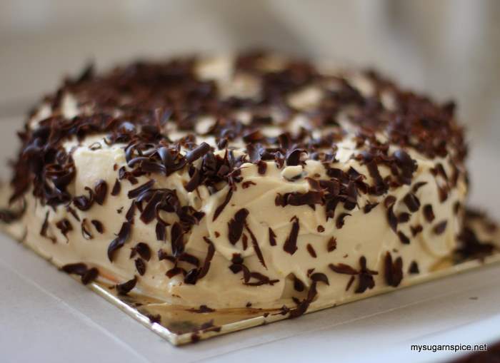 Dad's Birthday Cake frosted with Soy Bean Cream